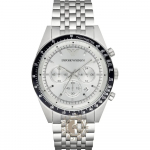 Emporio Armani Tazio XLarge H&otilde;bedane Metall Meeste Kvarts Kronograaf AR6073 h&otilde;be