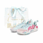 Li Ning Speed 9 Sakura Speed Electric Glow, Shopping Bag Cushioning Slip Resistant Rebound Low top Basketball Shoes ABPT001-6(Team1496-) 45
