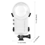 Insta360 X3 PULUZ n&auml;htamatu sukeldumis&uuml;mbris, 50 m veekindel suletud &uuml;mbris (L&auml;bipaistev) puhas