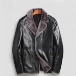 Karvaga Integreeritud Meeste Slim Fit Ehtsast Nahast R&otilde;ivad Meeste Paksendatud Nahkjakk Keskealine Karvkasukaga Talve 5XL