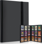 Kaardihoidik 9 taskuga kogumiskaartide albumi n&auml;idishoidik 360 k&uuml;lglaadimisega taskuhoidja TCG Yugioh MTG m&auml;ngukaartide raamatule must