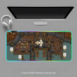 Rimworldi hiirematt RGB m&auml;nguhiirematt Lauamatt HD M&auml;ngija Suur LED-valgustus XXL Hiirematid RGB600x300x3mm