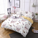 Bohemian voodipesukomplekt Boho lillede tekikott Eksootilise rahvusega padjap&uuml;&uuml;rid kuninganna kuninganna naistele Paari magamistoa kaunistused 135x200cm