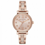 Michael Kors MK3882 Sofie Kristalli Roosa Ketas Naiste K&auml;ekell 36mm Heleroosa