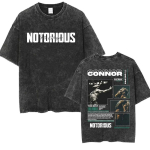 Conor Mcgregor The Notorious Pesitud Vintage T-s&auml;rgid Meeste Naiste Mood V&auml;givalla Esteetika T-s&auml;rgid Suvised Topid &Uuml;lem&otilde;&otilde;duline T-s&auml;rk M gray