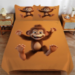 &Uuml;he lapse ahviga tekikottide komplekt, mikrokiudtekikott pehmed voodipesukomplektid ja padjap&uuml;&uuml;rid 75*50cm Queen King kodutekstiil 90&times;200cm&Duvet Cover