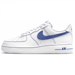 Nike Air Force 1 Low Meeste Madal Nahast Rula Kingad Valge Sinine HQ2037-100 EU 44