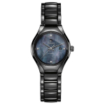RADO true seeria automaatne mehaaniline liikumine 50 meetrit veekindel naiste &Scaron;veitsi kell 30 mm p&auml;rlmutterkellaplaadi keraamiline korpus keraamiline rihm R27242872 pirni