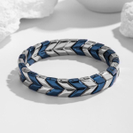 Titaanterasest Kala Luu Mustriga K&auml;ev&otilde;ru Trendikas V&auml;rvide Sobitamisega Kujundusega K&auml;ev&otilde;ru Sama Moodne Personaalne Ehted Meestele ja Naistele chain width 12mm*21cm