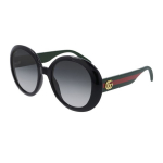 Gucci Web &Uuml;mar Raam Must 55mm &Uuml;mar P&auml;ikeseprillid Naiste p&auml;ikeseprillid GG0712S-001 Dust Bag+Eyeglass Case (Random Color)