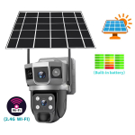 P&auml;ikesepaneeliga kaamera 4G SIM-kaart WiFi traadita v&otilde;rk 360 IP 8MP 4K HD CCTV Aku Kahekordne objektiiv V&auml;litingimustes Nutikas kodu Turvalisus J&auml;relevalve WiFi Cam