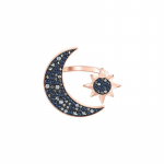 Swarovski T&auml;he ja kuukujuline klassikaline s&otilde;rmus naistele, roosakulla kattega 5513222 kuld