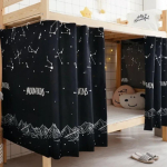 2 tk valgust blokeeriv tudengivoodi kardin koomiksitega tr&uuml;kitud privaatsuskardinad tolmukindel narivoodi kardin &uuml;hiselamu varjutaja 200x115cm W200xL115cm(2pcs) brown