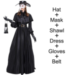 Muutu katkuarstiks selle Halloweeni keskaegse kapuutsiga r&uuml;&uuml;, maski ja m&uuml;tsiga munga cosplay jaoks. T&auml;iuslik p&uuml;hadeks riietumiseks S punane