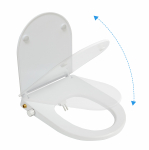 Kuumutatud bidee WC-iste pehme sulgumisega (White,UF Provide copper tee specs to support) valge