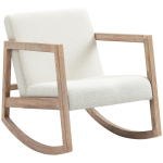 Kiiktool puidust raamiga Polsterdatud l&otilde;tustool Tugitool Tool Elutuba Tugitool Lounge polsterdatud istmega Kummipuu Kreemjas valge 60 x 81 x 71 cm 60 x 81 x 71 cm kreemikas
