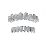 Aksessuaarid Hip Hop Grillz 5A kuupmeetriline tsirkoonium Moodne messing Vana stiilis ehted T&otilde;elise kullaga kaetud Grillz hambad Grillz kuld