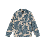 Stussy Sherpa t&auml;islukuga paisley-mustriga pl&uuml;&uuml;sist pikak&auml;eline Ameerika vintage jakk Meeste jakid 118399 XXL gray