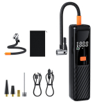 Rehvipump 150 PSI Kaasaskantav &otilde;hukompressor digitaalse manomeetriga &Otilde;hupump autole, mootorrattale, jalgrattale, pallidele ja muule wireless version black