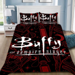 Buffy the Vampire Slayer Tekikate Padjap&uuml;&uuml;r Voodipesukomplekt T&auml;iskasvanud Poiss T&uuml;druk Magamistoa Kaunistus Lapsed &Uuml;ksik Kahekordne Suur Suurus 200X200CM