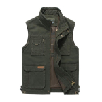 Kevad ja S&uuml;gis Meeste Vabaaja Mitmek&uuml;lgne Kevad ja Suvi Mitmetaskuline Multifunktsionaalne Vest Vest Vest 8568 4XL armee roheline v&auml;rv