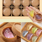 24 tk/komplekt Pehmed Armsad Mini Pelmeenid Squishy Toidukuju Pigistatav Squishy Kristalliline Sai Steameri Tangidega Fidget Sensoriline