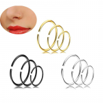 9 tk ninar&otilde;ngas lahtise r&otilde;ngaga huule augustamine klamber naastudega roostevabast terasest ehted 9Pcs/Set