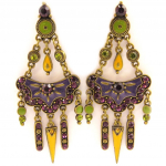 Les Tr&eacute;sors De Lily [E5881] - Boucles Cr&eacute;ateur 'Diva' Violet lilla