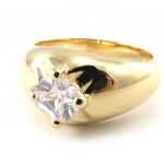 Solitaire Plaqu&eacute; Or 'Unique' 52 valge