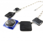 NOA [J2752] - Collier Cr&eacute;ateur 'Les Acidul&eacute;s' bleu sinine