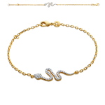 Les Tr&eacute;sors De Lily [J9610] - Bracelet Plaqu&eacute; or 'Tentation' blanc dor&eacute; - 25x9 mm kuld