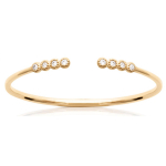 Les Tr&eacute;sors De Lily [M9985] - lahtine kullatud k&auml;ev&otilde;ru 'Sissi' valgest kullast - 56 mm 13x3 mm kuld