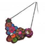 Les Tr&eacute;sors De Lily [P3367] - Collier cr&eacute;ateur 'Capucines' rouge multicolore mitmev&auml;rviline
