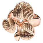 Les Tr&eacute;sors De Lily [Q8783] - Bague Cr&eacute;ateur 'Acapulco' dor&eacute; ros&eacute; (gold pink) - 28x25 mm Heleroosa