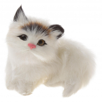 Armas realistlik v&auml;ike istuv kass, raamiga t&otilde;eline karvane karvane loom 9.5*8*8cm