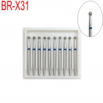 10 tk Teemanthammaste puurid kiire k&auml;siinstrumendi k&auml;epideme jaoks 1,6 mm hambaarsti hammaste poleerimist&ouml;&ouml;riistad BR-X31