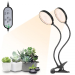 USB Plant Grow Light 312 LED P&auml;ikesevalgus t&auml;isspektriga reguleeritav lauaklambriga kasvulamp toataimedele 5 h&auml;mardatava tasemega 4812H taimer 2 heads