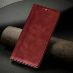 Nahast magnetiline raamatu&uuml;mbris Samsung Galaxy A21S A51 A71 A01 Core A11 A31 A41 A70 A50 A30 A40 A20 A10 S M21 M51 S20 FE Ultra Plus rahakoti &uuml;mberp&ouml;&ouml;ratav kate Samsung Galaxy A50S pruun