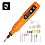 5 kiiruse reguleerimisega minielektriline lihvimist&ouml;&ouml;riistade komplekt USB-laadimisega lihvimismasin jaoks oranž