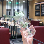 550 ml beebi joogitops Cute Tiger Print Lastele Kooli joogivee k&otilde;rrepudel Lekkekindel beebitass &otilde;larihmaga