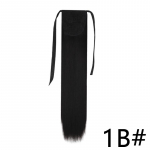 MISS WIG naiste pika sirge hobusesaba paruka juuksepikendus puhas v&auml;rvi must blond s&uuml;nteetilisest kiust juukseklambriga loomulik igap&auml;evaseks kasutamiseks