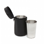 4 tk/komplekt roostevabast terasest puusa kolvitops, kaasaskantav 30Ml/70Ml/150Ml nahast &uuml;mbrisega veinitopsid v&auml;lilauan&otilde;ud Mini kohvi-tee &otilde;lletops S