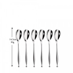 Uus Luksuslik 304 Roostevabast Terasest H&otilde;bedane Lauah&otilde;bedate Komplekt Toidunuga Kahvel Lusikas L&auml;&auml;ne Lauan&otilde;ude Komplekt K&ouml;&ouml;gitarvikud 6Pcs Tea Spoon