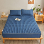 Puuvillane pehme voodipesu lina madratsi kate Paks tepitud voodikate Elastsed linad Paigaldatud lina kattemadrats libisemiskindel tolmukate 120*200cm