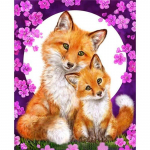 T&auml;ielik 5D DIY teemantmaaling kaks armsat rebast Teemanttikandid Mosaiikkomplektid Ristpistes Kodukaunistus K&auml;sitsi valmistatud kingitused Round 20x30cm