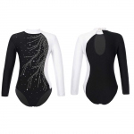 T&uuml;drukute tantsuv&otilde;imlemine trikoo pikkade varrukatega kunstteemantidega kaunistatud v&otilde;tmeauk Selg Stiil Bodi lastele 5-6 Years