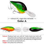 Lure Bait Fake Bait 9,5cm-10,11g Rock Little Fatty 5-v&auml;rviline plastist biooniline s&ouml;&ouml;t