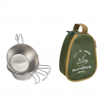 4 tk 310 ml roostevabast terasest Sierra tassid koos hoiukotiga kaasaskantavad v&auml;lipikniku lauan&otilde;ud, grill tumeroheline v&auml;rv