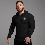 Muscleguysi uustulnuk kevadine ja s&uuml;gisene meeste veniv pullover, pikkade varrukatega T-s&auml;rk Moodne vabaaja alumine kootud kampsun M must