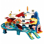 Dinosauruste raudtee-auto m&auml;nguasi dino-seiklus, k&otilde;verad maanteed, elektrilised raudtees&otilde;idukid, lapsed, poisid, m&auml;ngud s&uuml;nnip&auml;evakingitused